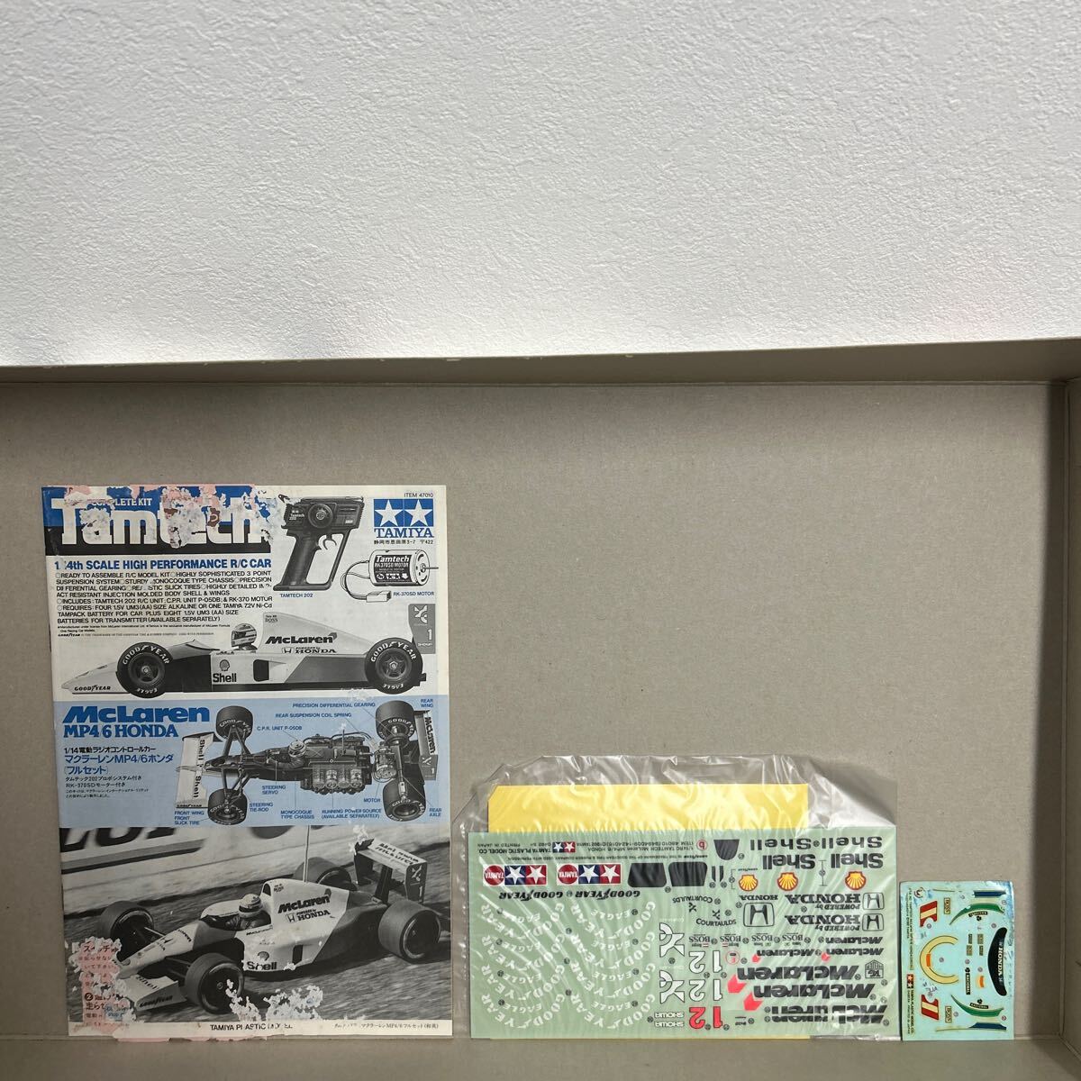 未組立 TAMIYA Tamtech 1/14 McLaren MP4/6 HONDA タミヤ タムテックRCシリーズ マクラーレン ホンダ F1 GP ラジコン ミニカー A.セナ_画像9