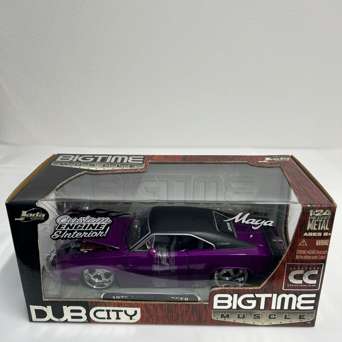 Jada toys 1/24 Dodge Charger R/T 1970 DUB CITY BIGTIME MUSCLE ダッジ チャージャー 紫 カスタム アメ車 ミニカー モデルカーの画像3