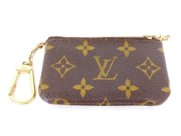 K117★LOUIS VUITTON ルイヴィトン モノグラム ポシェットクレ コインケース キーケース 鑑定済み 小物入れ LV 小銭入れ★全国一律185円_画像1