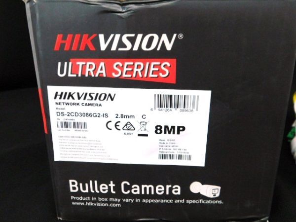 K108★HIK VISION ULTRA SERIES AcuSense DS-2CD3086G2-IS 2.8mm 8MP 防犯カメラ Bullet Camera 取扱説明書あり 動作未確認★送料690円〜_画像3