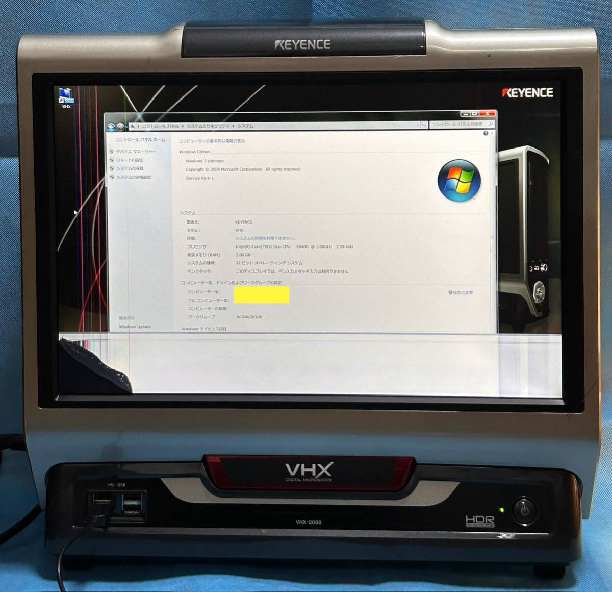 液晶割れあり KEYENCE VHX-2000 本体のみ_画像2