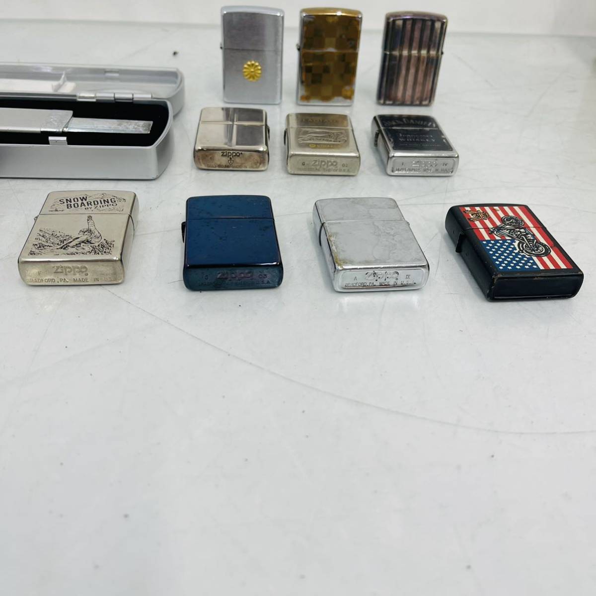 2SC119 1円～ ZIPPO まとめ 12点 スリムガスライター ランセル 京楽 他 オイルライター 喫煙具 喫煙グッズ 中古 現状品 動作未確認_画像6