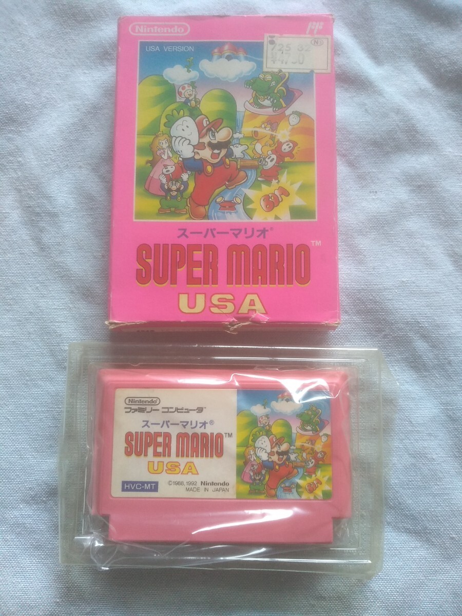 【レア!希少な一品】FCファミコン 任天堂 スーパーマリオUSA SUPER MARIO USA 箱付き!動作確認済 送料無料 アクションゲーム