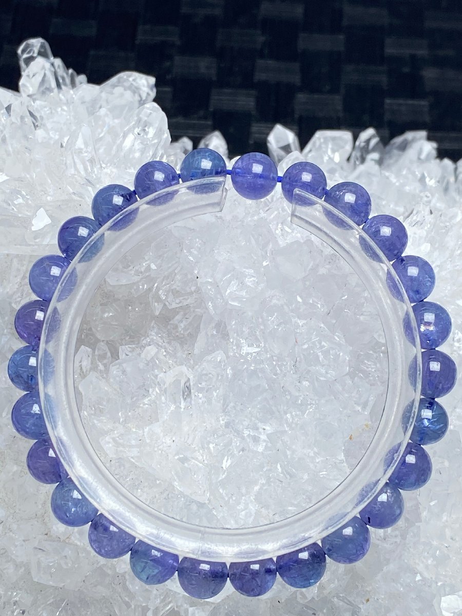 即決 0114L273 天然美品★【65Aパープルタンザナイト】★ブレス 7-7.5mm（新品）