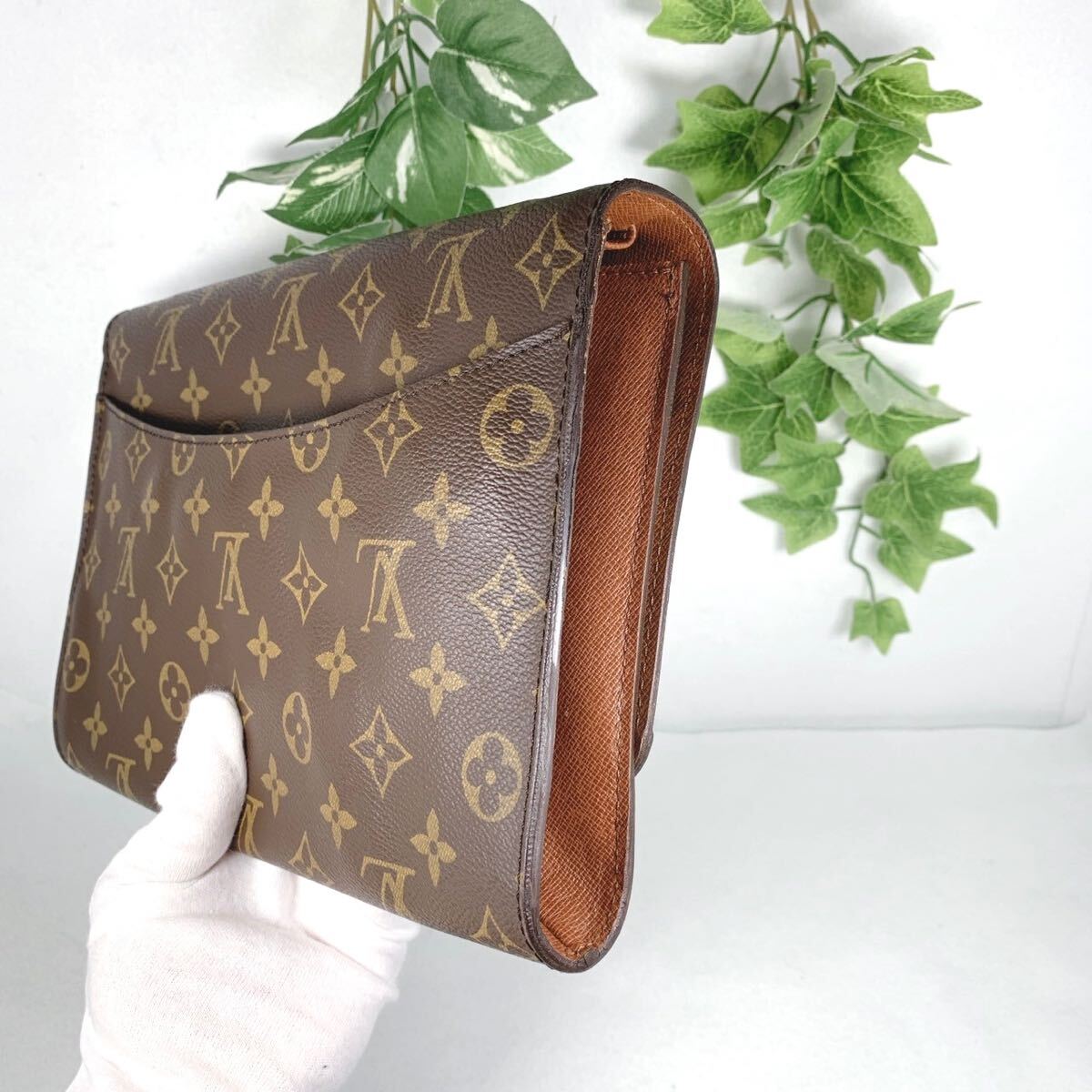 1円 LOUIS VUITTON ルイヴィトン ショルダーバッグ ポーチ モノグラム ボルドー M51797 シリアル A20924_画像4