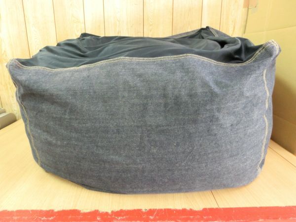  самовывоз приветствуется * Muji Ryohin хорошая вещь план MUJI body . Fit делать диван бисер подушка 65×65×43cm покрытие / Denim style темно-синий серия *
