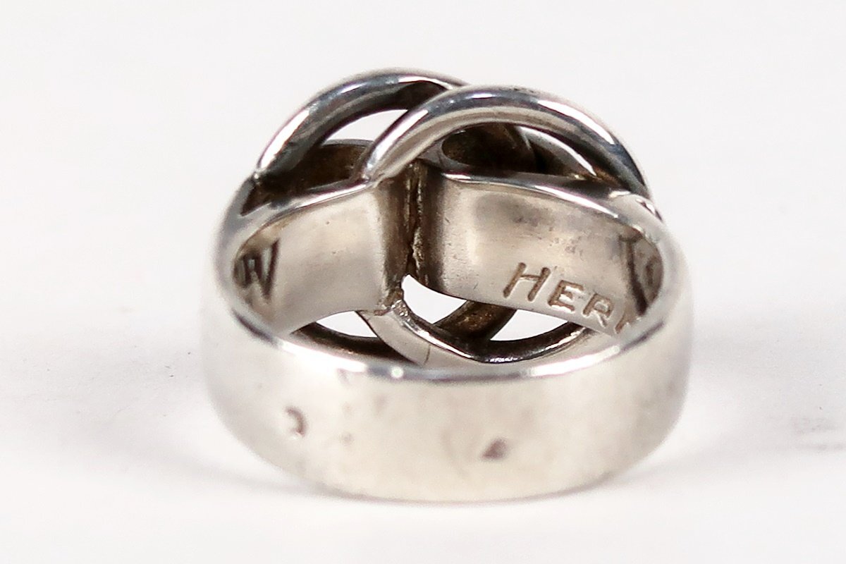 【美品】HERMES エルメス シルバー トゥザノー リング 指輪 925 ブランドアクセサリー 51 11号 小物 雑貨【QG66】_画像3