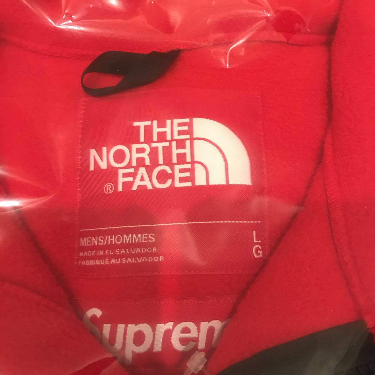 送料無料 新品未開封 Red L Supreme The North Face Arc Logo Denali Fleece Jacket_画像4