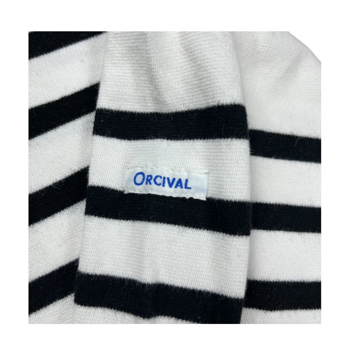 ORCIVAL オーシバル　ボートネック　カットソー　バスクシャツ　ボーダー　ホワイト×ブラック　8 フランス製_画像8
