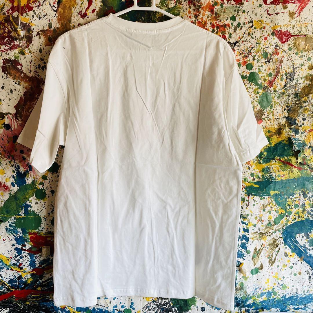 飛行する リプリント Tシャツ 半袖 メンズ 新品 個性的 白 ホワイト XL ２XL 新品未使用 昭和レトロ 平成レトロ ハイデザイン エモい_画像4