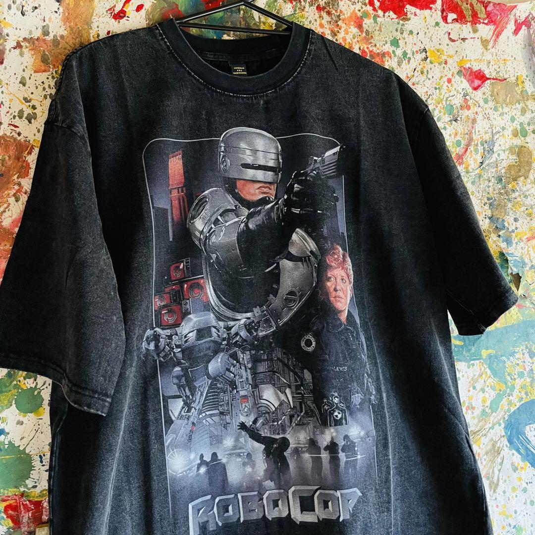 ロボコップ ケミカルウォッシュ Tシャツ 半袖 メンズ 新品 個性的 RoboCop ロボット レトロ 戦士 マーベル アイアンマン お洒落の画像2