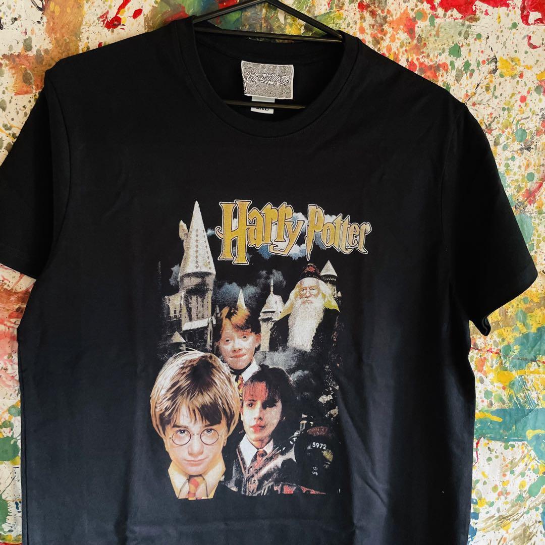 ハリーポッター レトロ リプリント Tシャツ 半袖 メンズ 新品 個性的 黒 Harry Potter ハリー・ポッター ロンウィーズリー ハーマイオニー_画像2