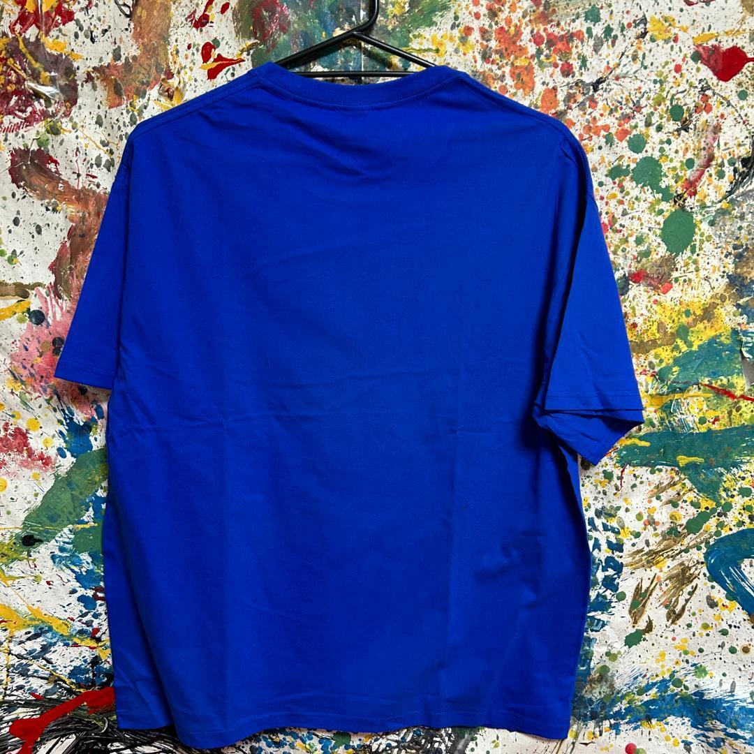 シュール Beer Tシャツ 半袖 メンズ 新品 個性的 青 アート 芸術 ブルー シュルレアリスム シンプル エモい 昭和レトロ メロウ 青_画像3