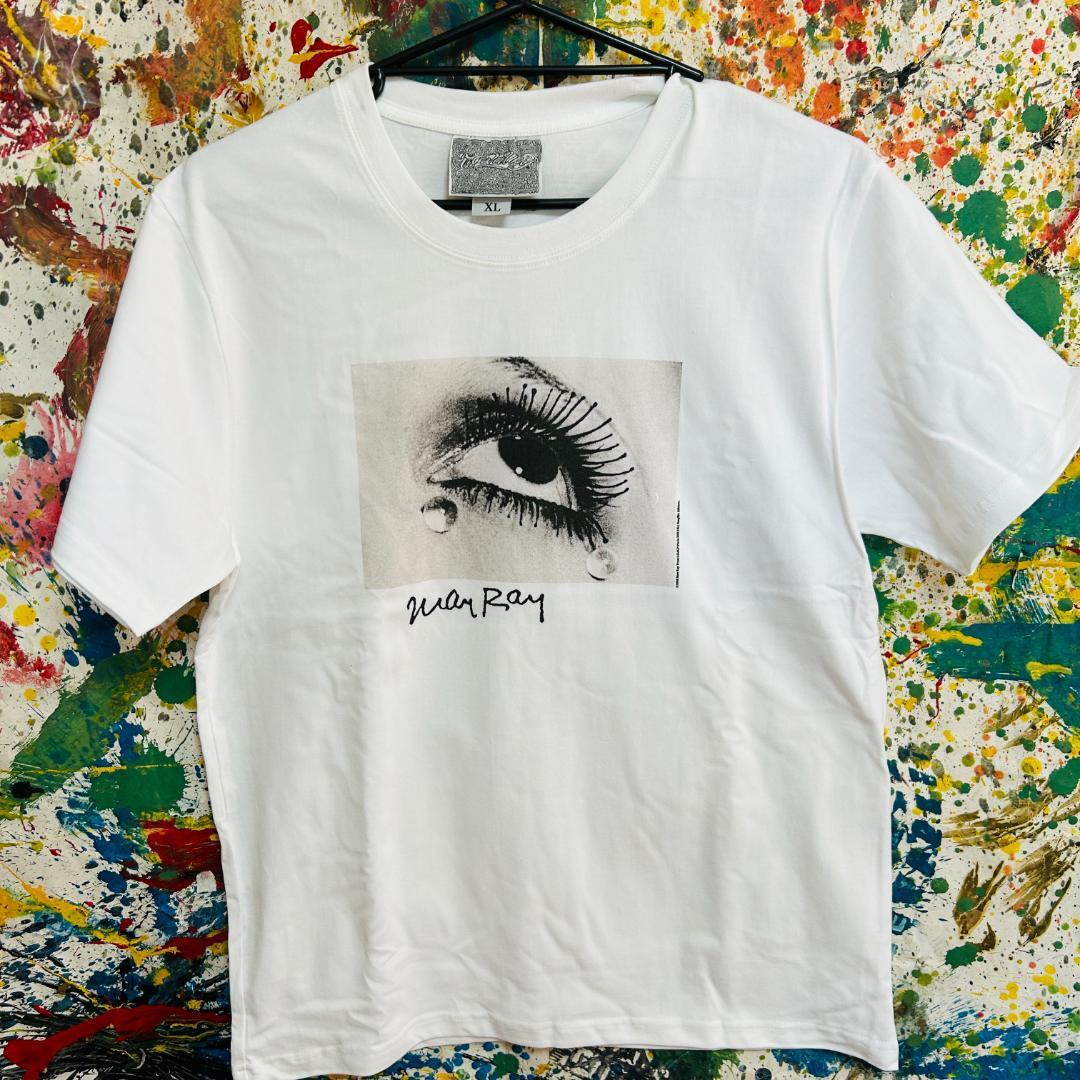 マンレイ 写真家 シュルレアリスム Tシャツ 半袖 メンズ 新品 個性的 白ホワイト マン レイ サルバドール・ダリ、、ルネ・マグリット_画像1