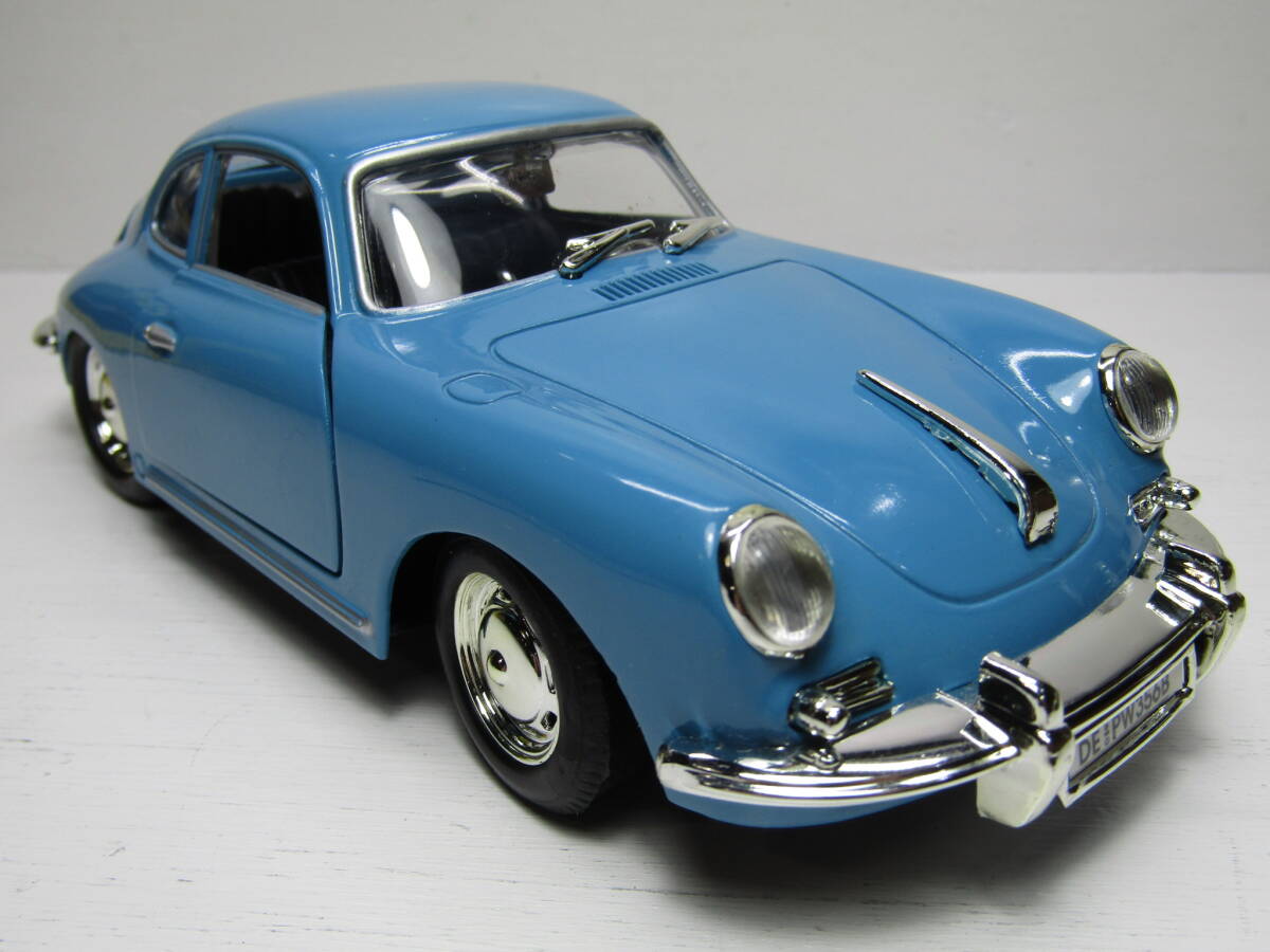 Porsche 1/24 ポルシェ 356 B クーペ 1952 FLAT４ ヴィンテージ Motor MAX製 ブルー 50s フェルディナント 930 911 955 未展示_画像6