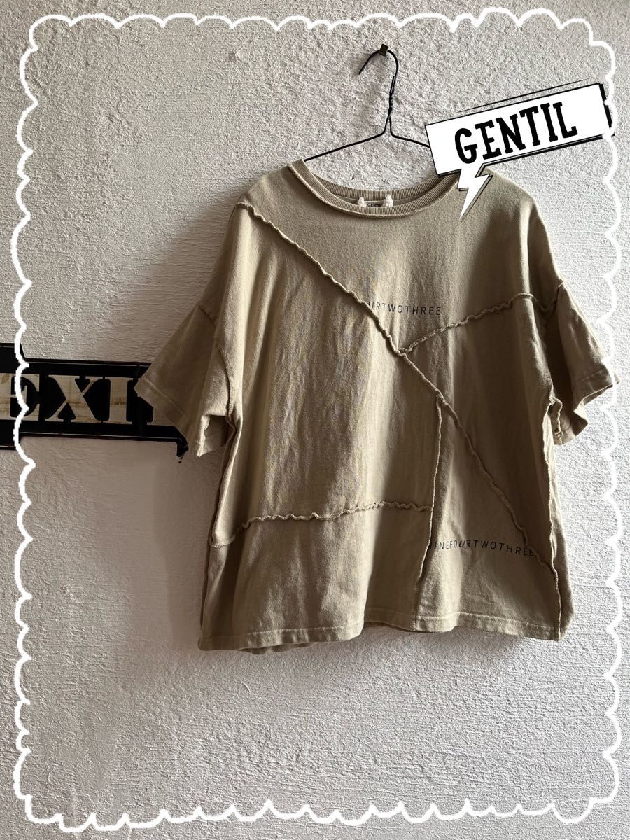 レディース服 半袖スウェット 半袖 Tシャツ トップス  クルーネック GENTIL used品 paty 綿100%