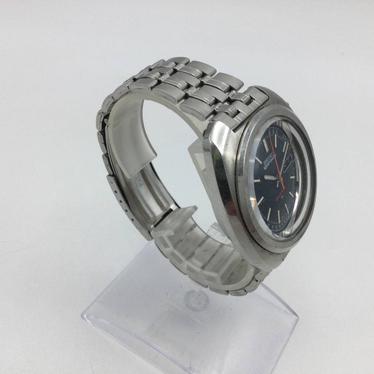 T24●【AT/稼働】セイコー SEIKO 5 SPORTS 7017-8000 Speed-Timer ファイブスポーツ 自動巻き デイデイト メンズ腕時計 現状品 ●_画像2