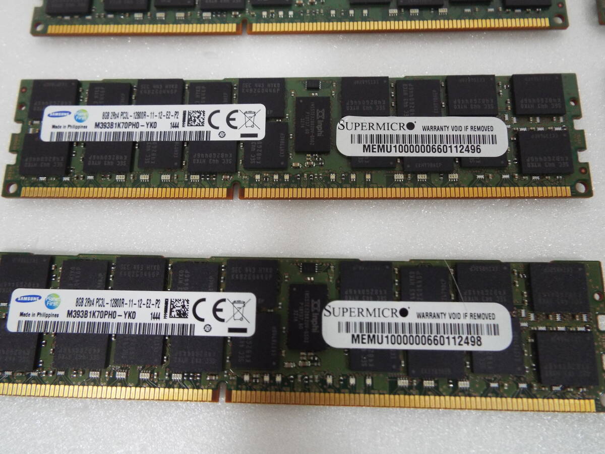 Supermicro Samsung M393B1K70DH0-YK0 PC3L-12800R DDR3L-1600 Registered DIMM ECC DIMM DDR3 8GB 8枚組 合計 64GB サーバー用 メモリの画像3