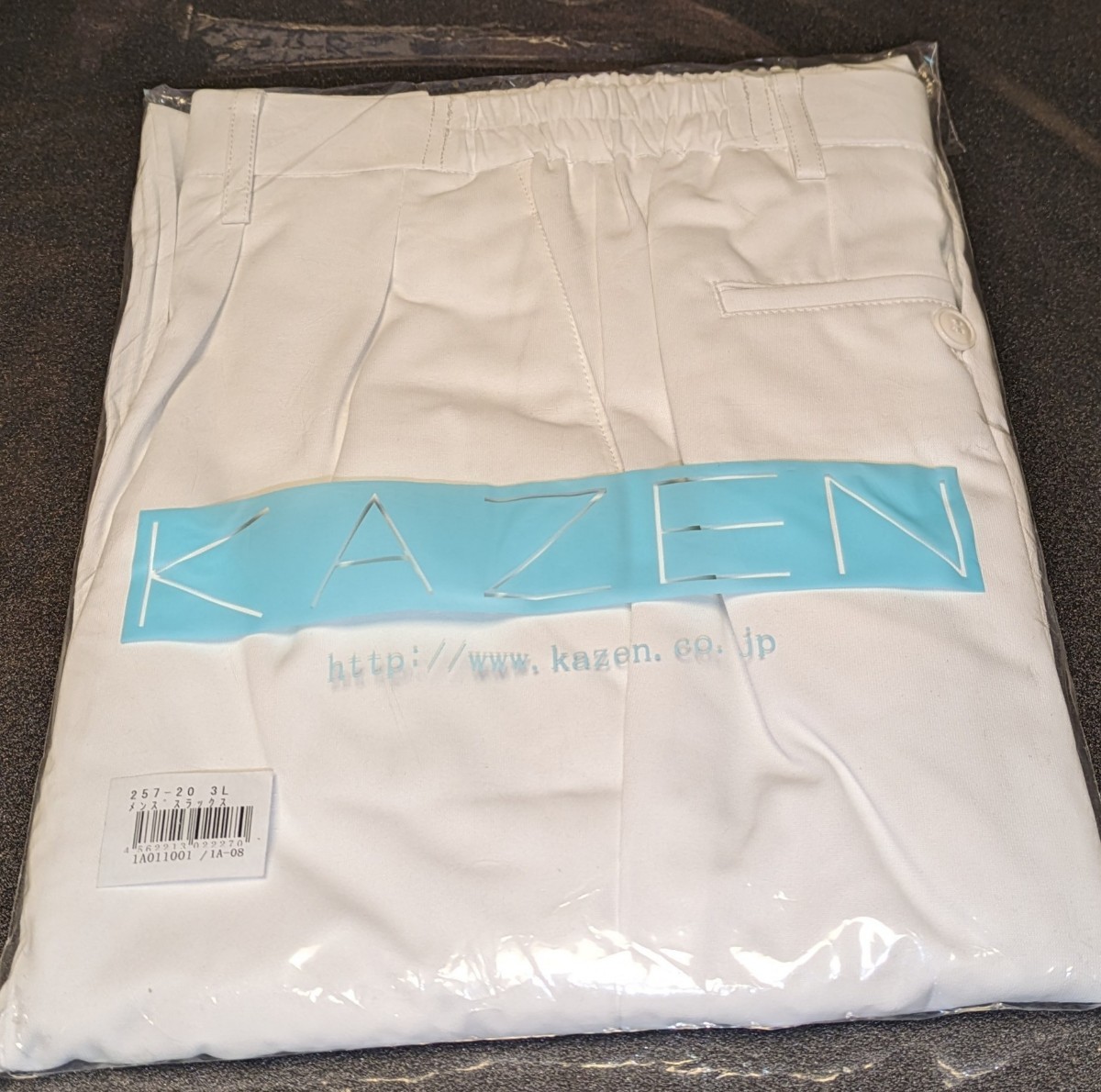  with translation KAZENka front surface z slacks white 3L 257-20 new goods breaking the seal ending unused storage goods large size 