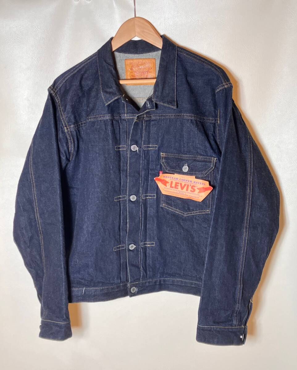 【サイズ44】 リーバイス 506XX USA 製 トラッカー ジャケット 1936年 ファースト 復刻 / Levi's Gジャン バレンシア 555 赤耳 BIG E 44_画像1