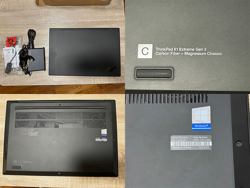 レノボ Lenovo ThinkPad X1 Extreme Gen3 15.6インチ ノートPC Windows 10 Pro/4K/Core i7-10750H/16GBmem/1TB SSD/日本語 20TKCTO1WWJAJP4_画像7