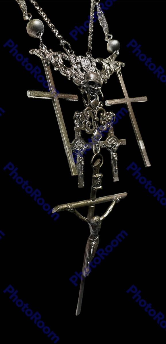 JＰG/ vintage Collection sample classical five cross necklace _画像4