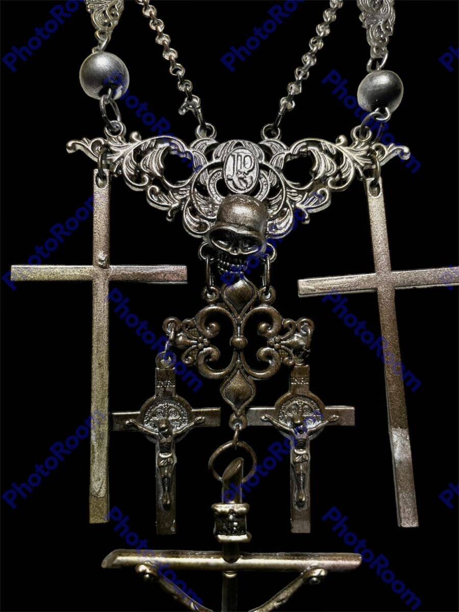 JＰG/ vintage Collection sample classical five cross necklace _画像5