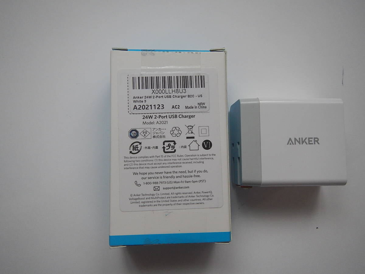 【新品未使用】ANKER アンカー A2021 24W 2-Port USB Charger 充電器 PSEマークあり_画像2