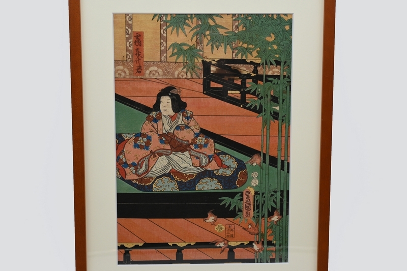 . country # ukiyoe .. beauty picture collector adjustment goods # amount entering cloth sack exclusive use paper boxed [ genuine work ] N9514#