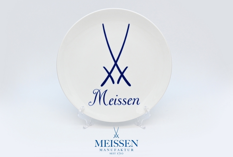 マイセン MEISSEN ■ 双剣マークプレート [ 飾り皿 径約26㎝] 1点 ■ 壁掛けフック付き 白磁器 ドイツ №9596■_画像1