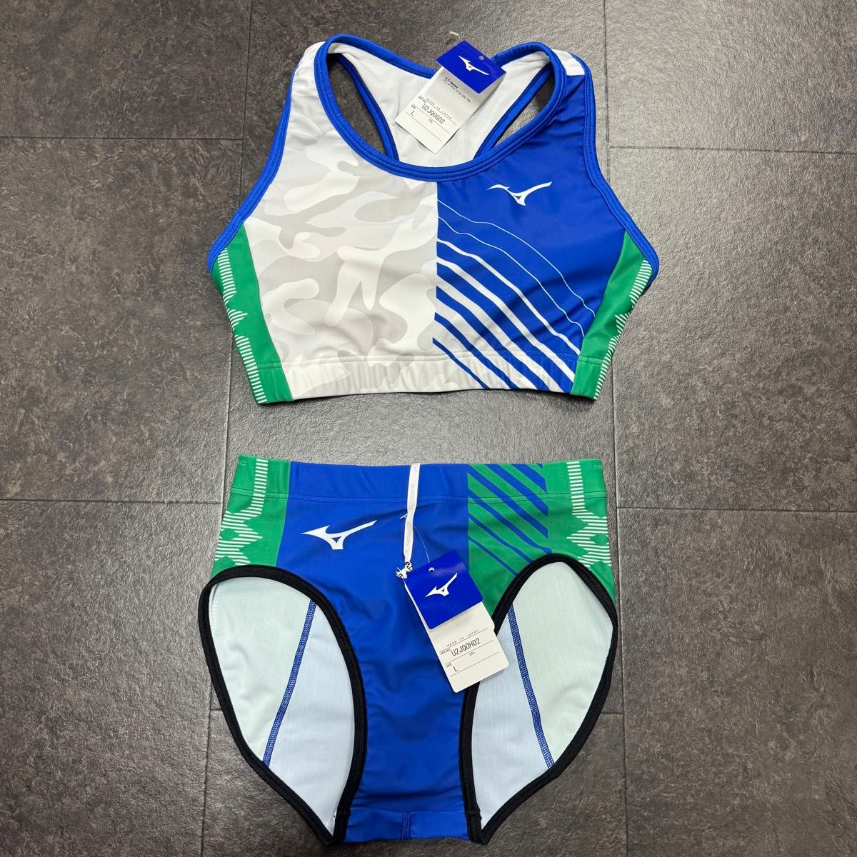 ミズノ 女子陸上ユニフォーム上下セット Lサイズ ホワイト ミズノ 女子陸上ユニフォーム上下セット Lサイズ ホワイト