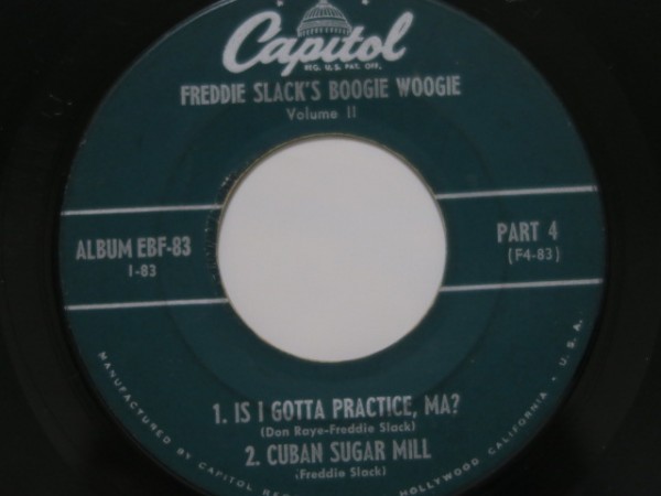 7★Freddie Slack / Freddie Slack’s Boogie Woogie / Volume 2 (ブギウギ/スイング/細野晴臣/US盤)_画像2