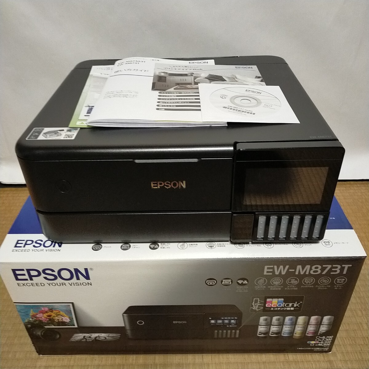 ★ EPSON EW-M873T A4 プリンター エコタンク エプソン 複合機 タッチパネル プリント コピー スキャン 無線LAN トビバコ_画像1