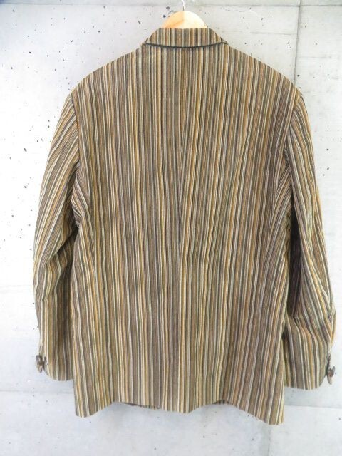 008m41* Italy made *GIANNI VERSACE Gianni Versace multi stripe corduroy jacket 48/ blaser blouson / coat shirt 