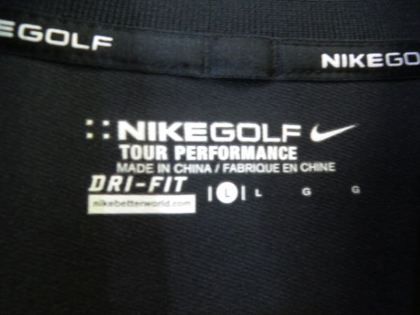 0230s3◆良品です◆NIKE GOLF ナイキゴルフ 当て布付 ゴルフジャージジャケット L/ウインドブレーカー/ブルゾン/ポロシャツ/メンズ/男性の画像7