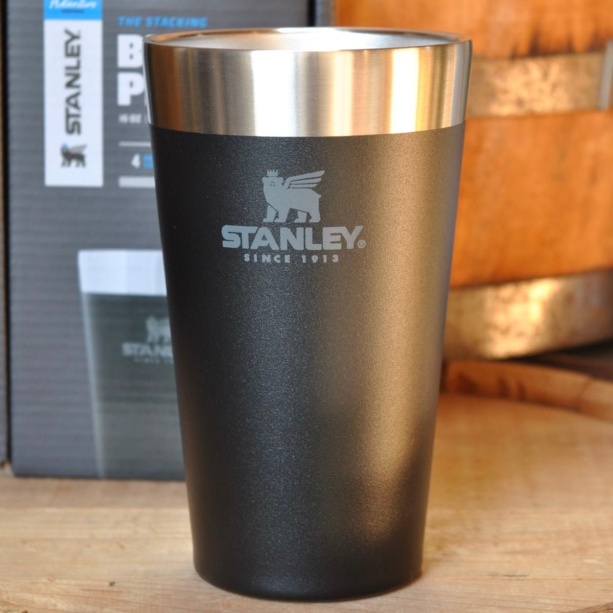 スタンレーSTANLEYスタッキング真空パイント0.47L【マットブラック】正規品 保冷保温 アウトドア食器 キャンプ  BBQ