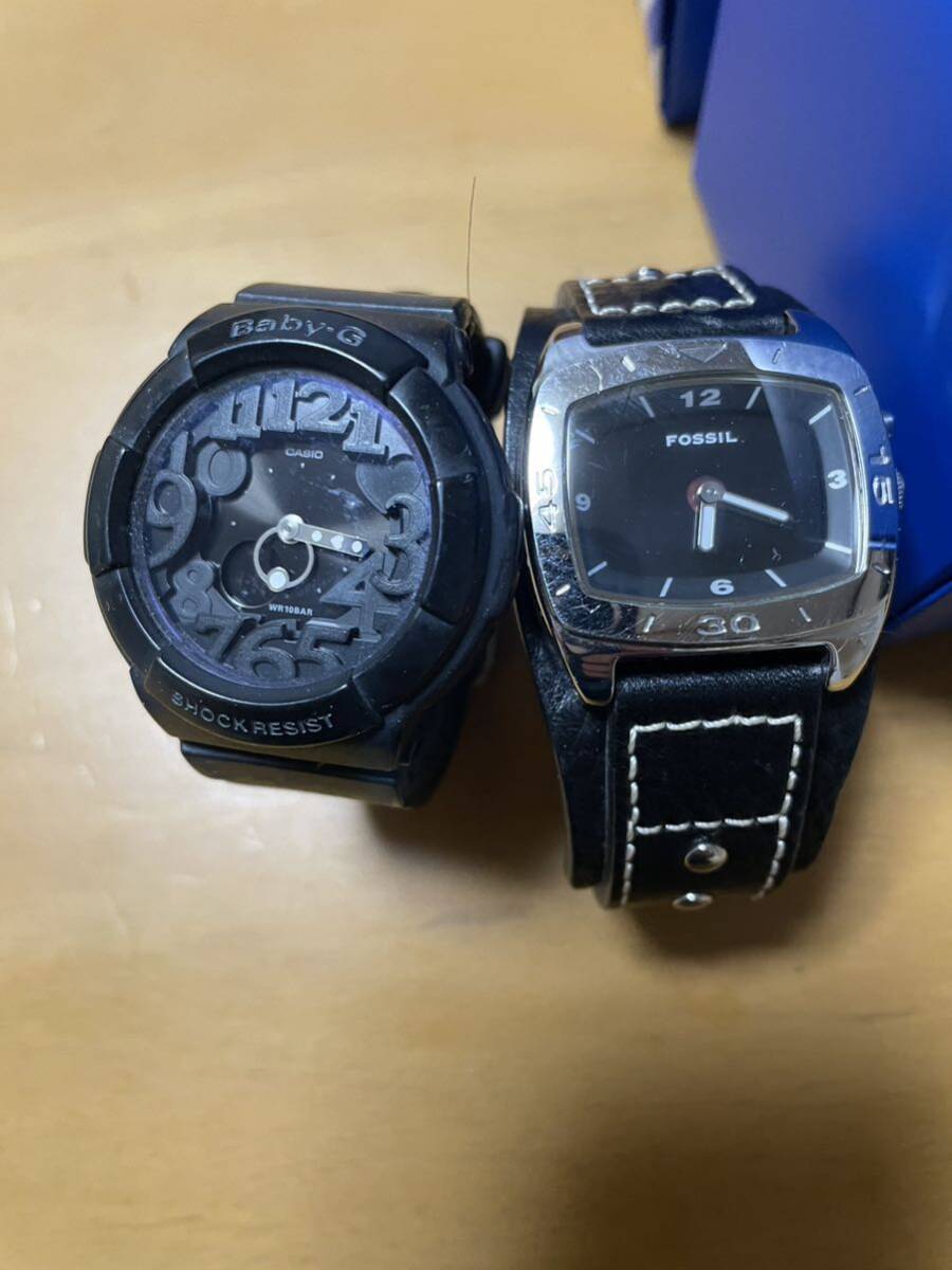 ジャンク品　腕時計　まとめ売り　adidas エドハーディ　g-shock CASIO FOSIL SEIKO 11点_画像4