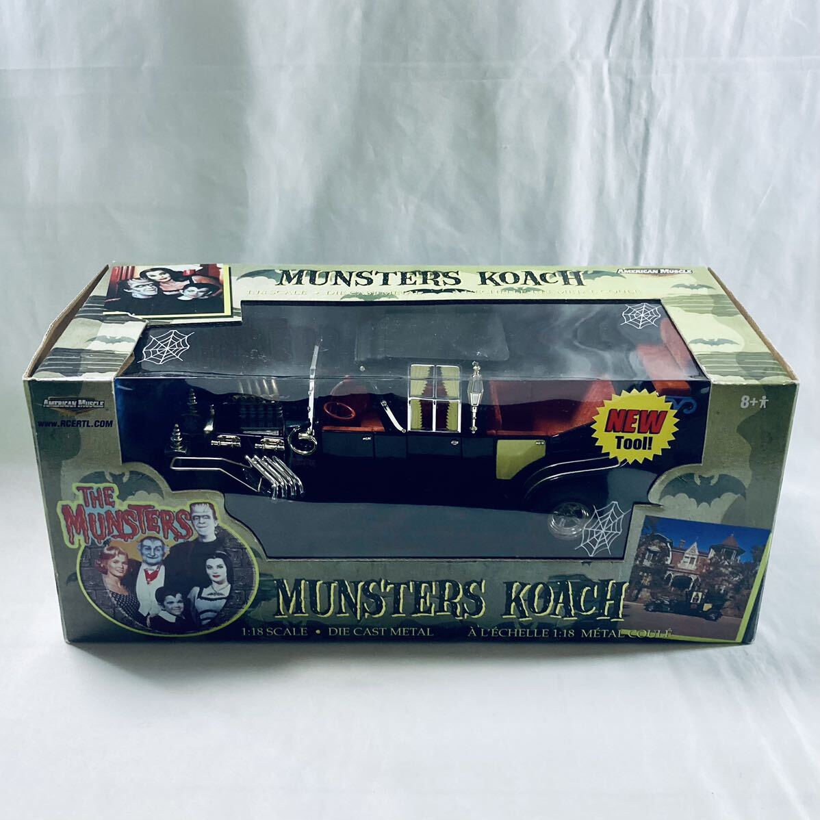 ERTL アーテル AMERICAN MUSCLE アメリカンマッスル 1/18 THE MUNSTERS ザ・モンスターズ MUNSTERS KOACH モンスター・コーチ_画像2