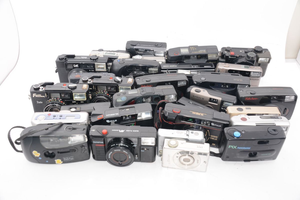 【訳あり】ジャンク コンパクトフィルムカメラ 31台まとめて Canon FUJI フジカなど色々　#e8083