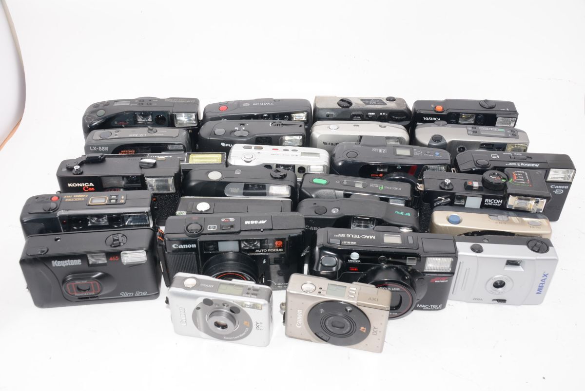 【訳あり】ジャンク コンパクトフィルムカメラ 26台まとめて FUJI OLYMPUSなど色々　#e8097_画像1