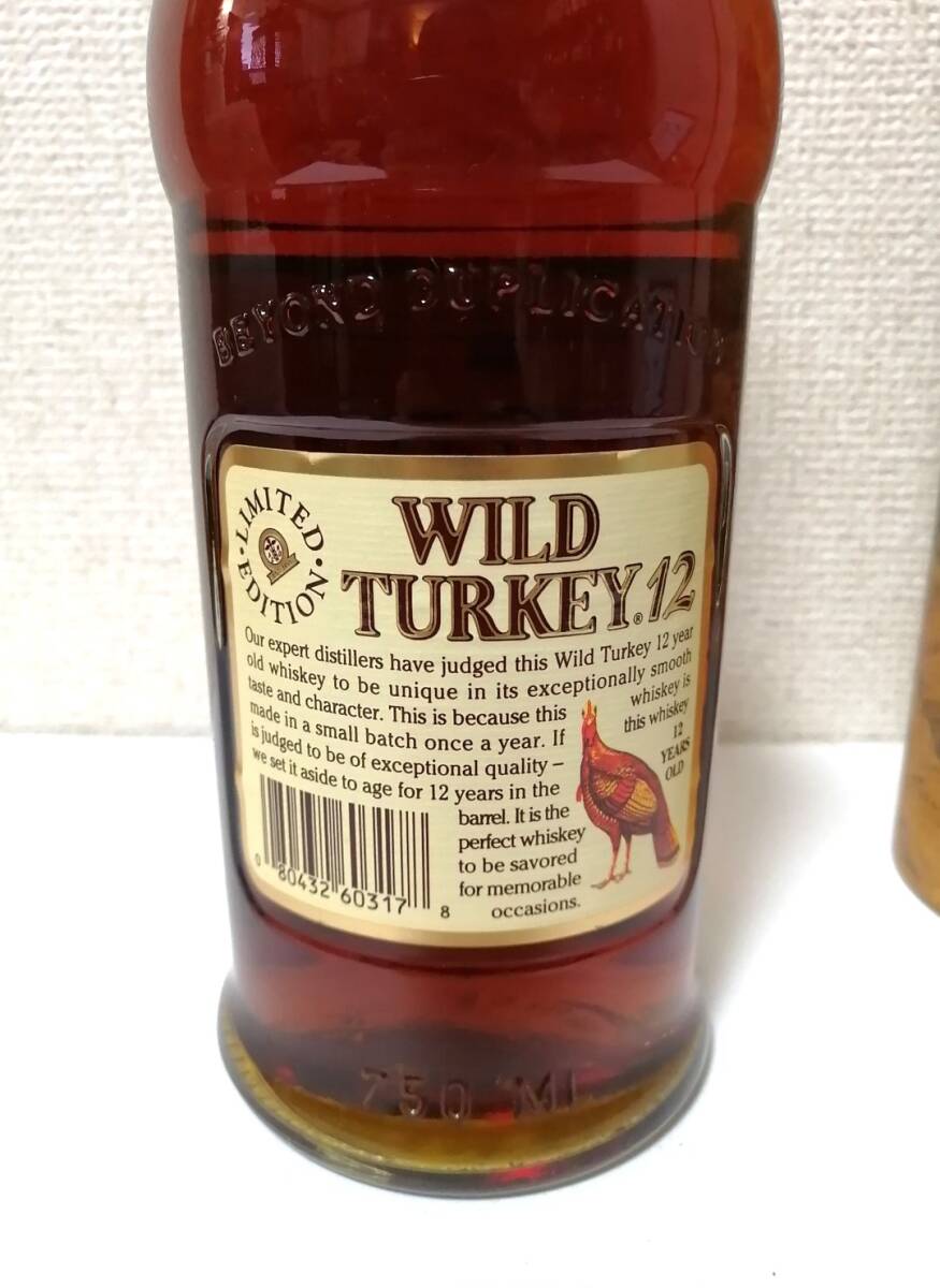 WILD TURKEY ワイルドターキー 12年 旧ボトル 750ml 101 PROOF 未開封 箱付き_画像6