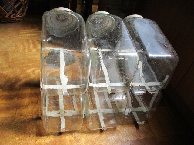 ガラス瓶６個スタンド 駄菓子屋さんディスプレイキッチン雑貨ディスプレイレトロアンィーク の画像2