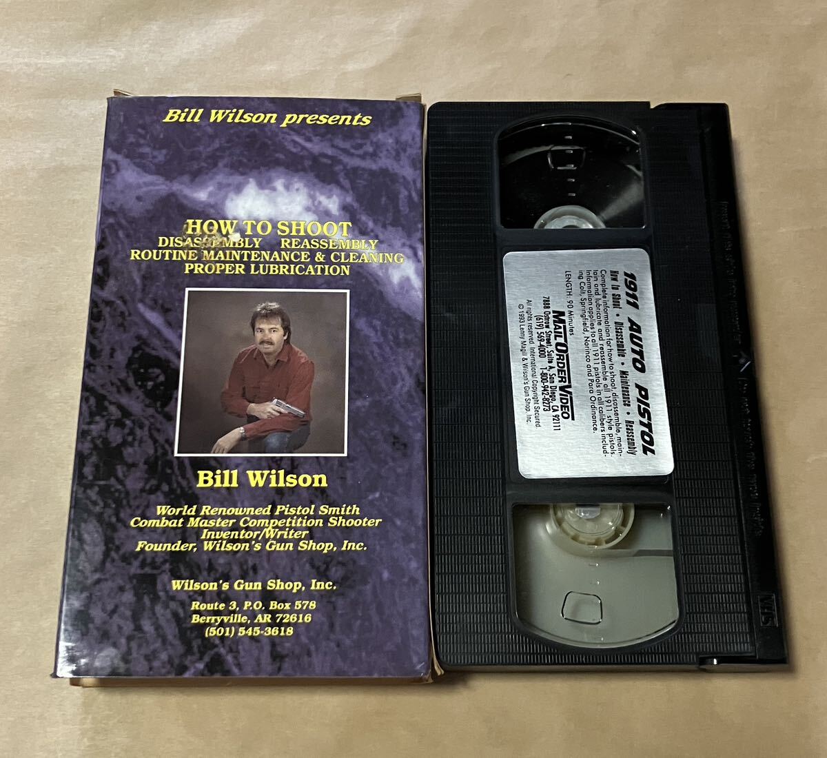 同梱取置歓迎中古VHSGUN関係ビデオ「HOW TO SHOOT 1911 .45Auto」Bill Wilson ビルウィルソン銃鉄砲の画像1