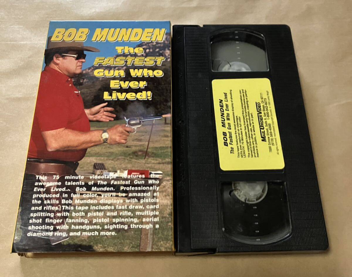 同梱取置歓迎中古VHSGUN関係ビデオ「BOB MUNDEN The FASTEST GUN Who Ever Lived！」ボブマンデンファストドロー早撃ちの画像1