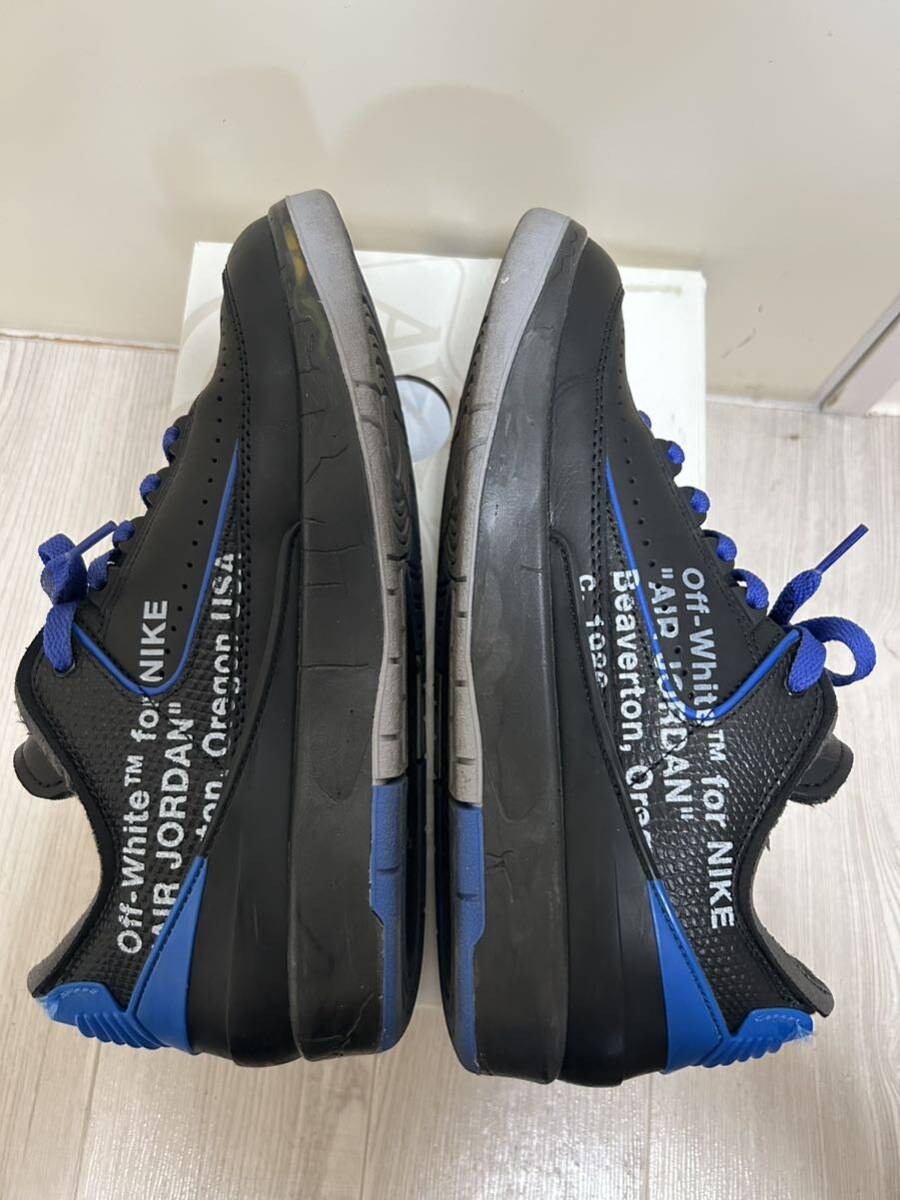 Off-White Nike Air Jordan 2 Low Black and Varsity Royal 26.5cm