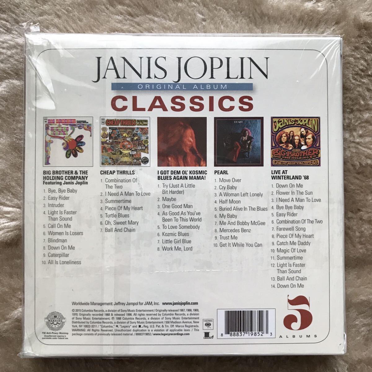 JANIS JOPLIN / original album classics 5 albums ジャニス・ジョプリン / オリジナル・アルバム・クラシックス　5アルバムス _画像2