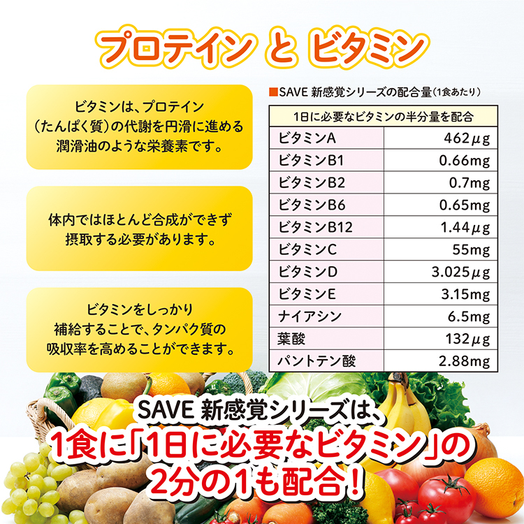 SAVE 新感覚プロテイン 新感覚ホエイ＆ソイ風味 ( 500g ) ダブルプロテイン_画像4