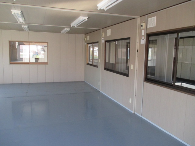 [ Gifu departure ] super house container storage room unit house 24 tsubo used temporary prefab warehouse office work place 48... place . road place house Tokai district 