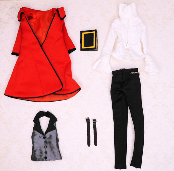 送料込 赤執事衣装セット 貴族 momoko  プーリップ ユノアクルスライト等に 1/6ドールサイズの画像2