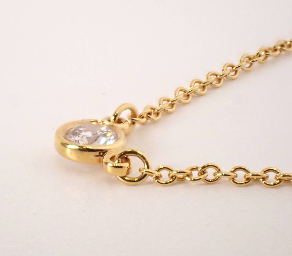  diameter 3.8mm beautiful goods TIFFANY&Co. Tiffany visor yard necklace K18YG 18 gold 1.9g
